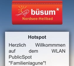 Die Familienlagune bietet gratis WLAN am Büsumer Strand.